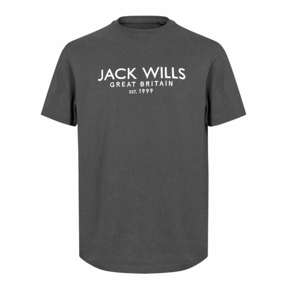 Jack Wills Mens Carnaby Logo T-Shirt / Forged Iron